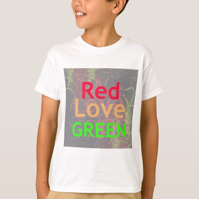 LIEBE RED GOLDEN GREEN T-Shirt (Vorderseite)