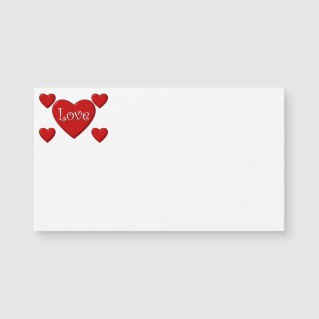 Liebe Red Heart Business Cards Magnetkarte (Vorderseite)