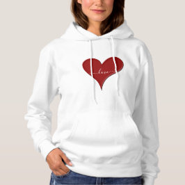 LIEBE | Red Heart Script Schriftart Hoodie
