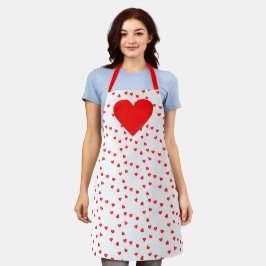 Liebe Red Hearts Valentinstag Alles-über-Print Schürze