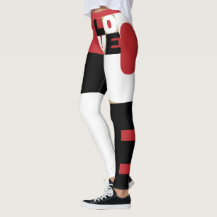 Liebe Red Schwarz-weiß Original Dynamic Trendy Gir Leggings