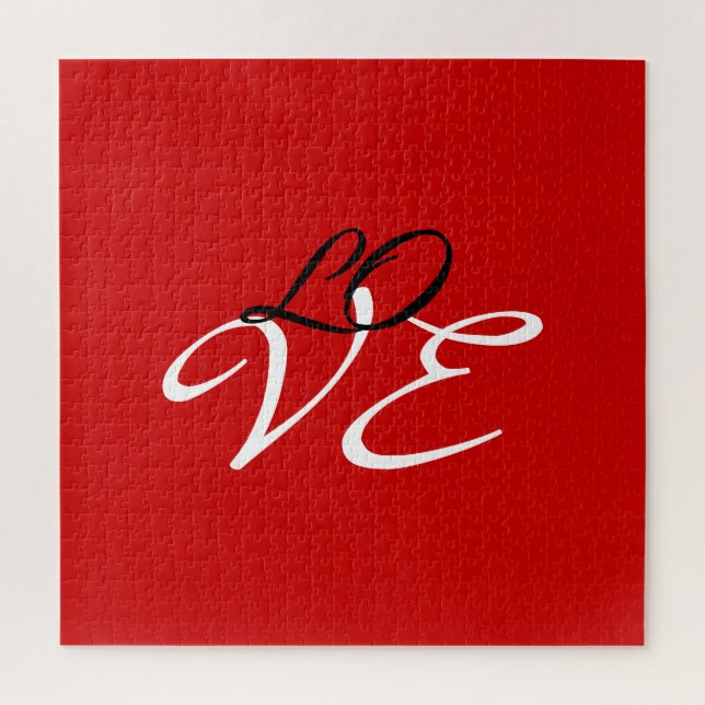 Liebe Red White Black Color Calligraphy (Vertikal)