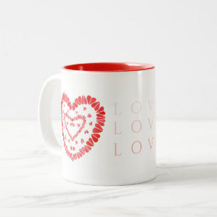 LIEBE Red Zwei-Tone-Tasse Zweifarbige Tasse