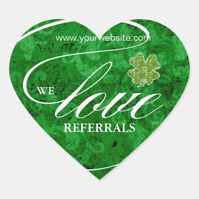 Liebe Referras Sticker Juwelry Lucky Clover (Vorderseite)