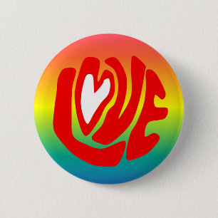 Liebe-Regenbogen Button