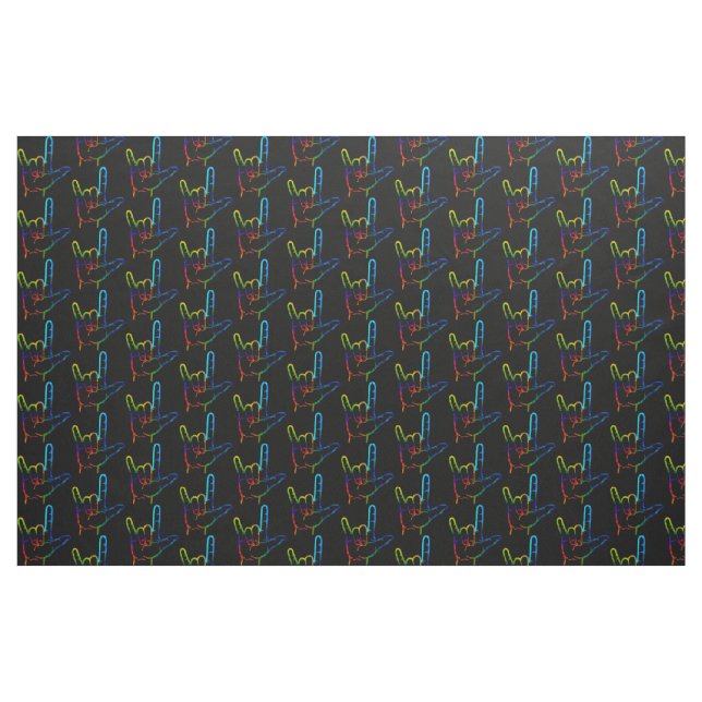 Liebe Regenbogen-Explosion ASL I Sie gemustertes Stoff (Yard (91,4 cm))