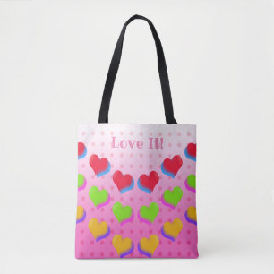 Liebe Regenbogen Hört Niedlich Fun Rosa Retro Must Tasche