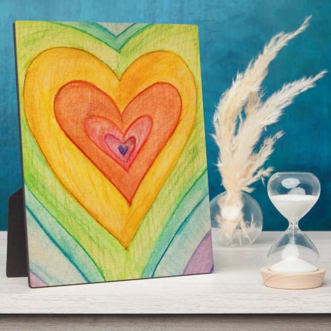 Liebe Regenbogen Kunst Kunst Kunstschätze Fotoplatte (Seite)