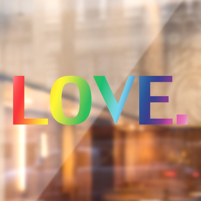 Liebe Regenbogenfarben Gay que Stolz lgbtq Fensteraufkleber (Blatt 2)