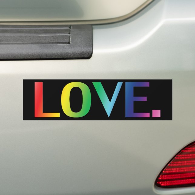 Liebe, Regenbogenfarben schwarzer Stolz lgbtq Autoaufkleber (Auf Auto)