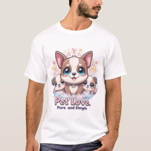Liebe Reine und einfache Niedliche Welpe Grafik T-Shirt
