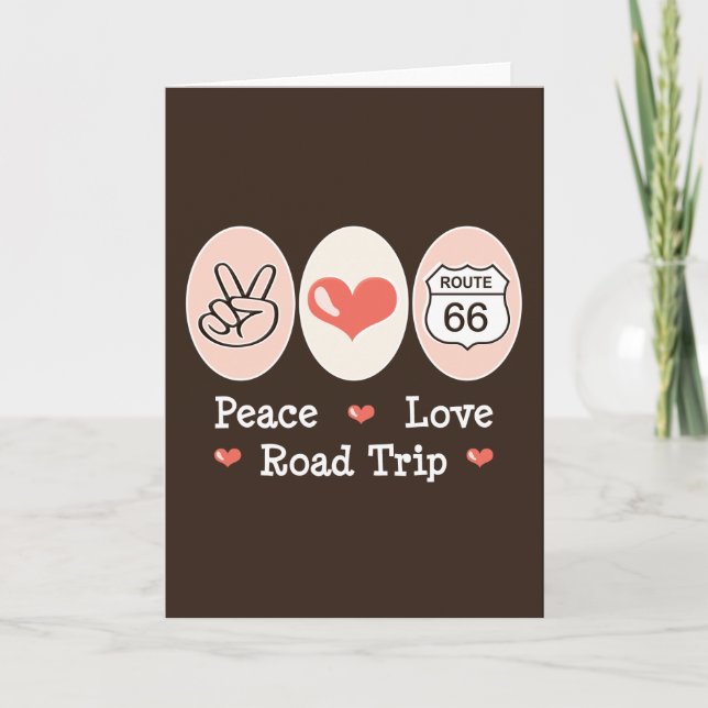 Liebe-Reise-Route 66 Grußkarte Karte (Vorderseite)
