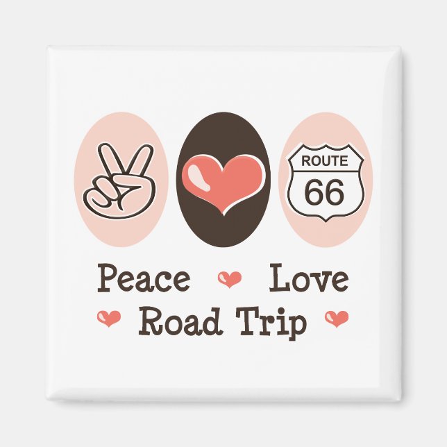 Liebe-Reise-Route 66 Magnet (Vorne)