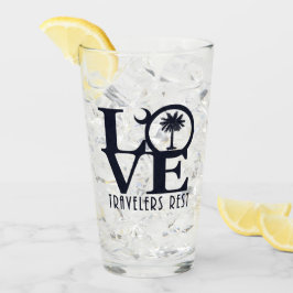 LIEBE Reisende Erholung 11oz Zwei-Tonen-Kaffee-Tas Glas