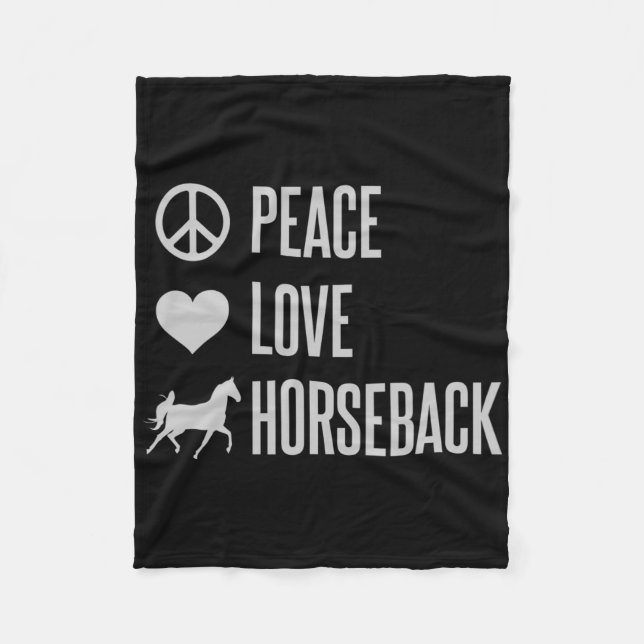 Liebe Reiten Fleecedecke (Vorderseite)