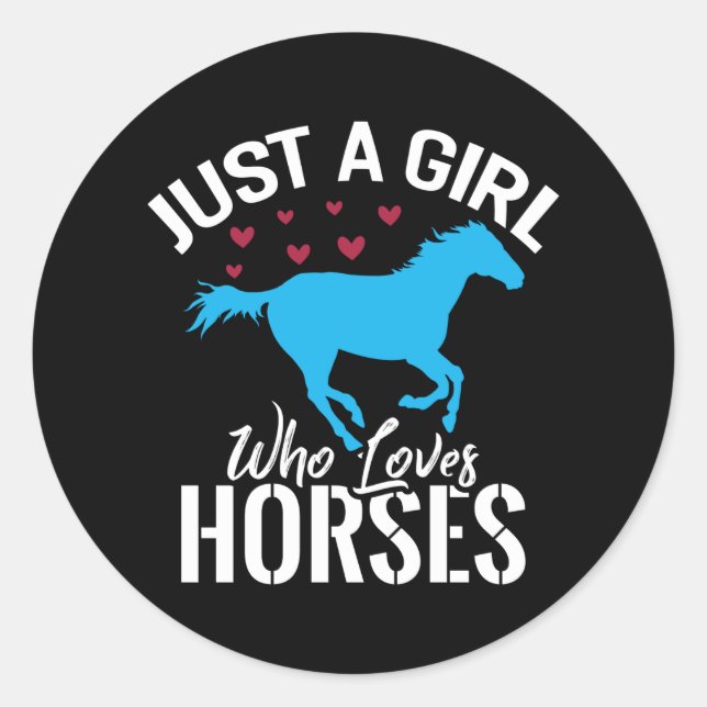 Liebe Reiten - Girl Riesengebirge Runder Aufkleber (Vorderseite)