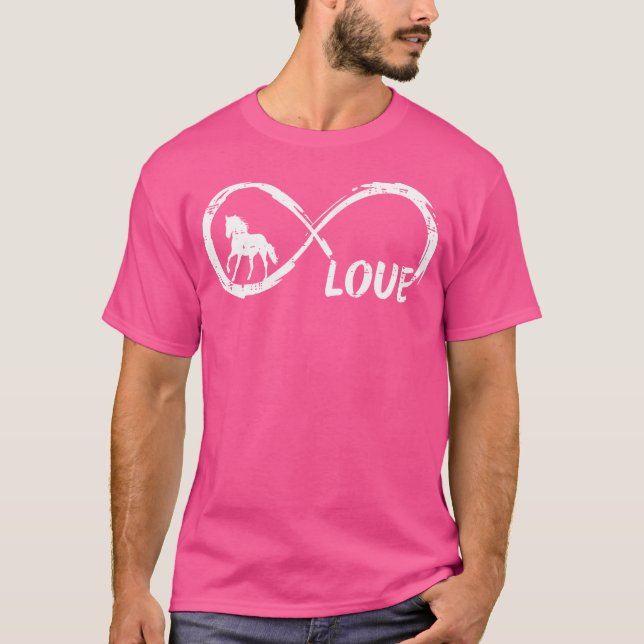 Liebe Reiten Niedlich Reiten T-Shirt (Vorderseite)
