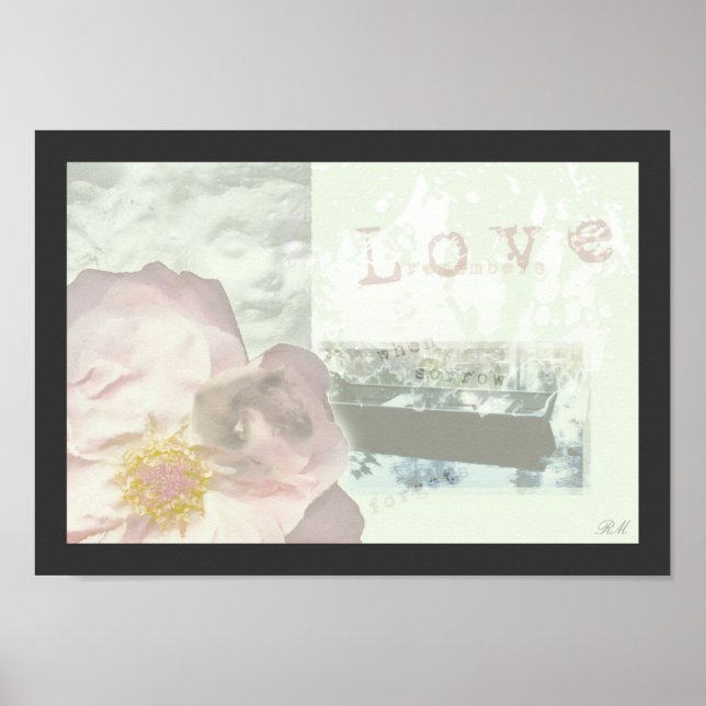 "Liebe Remembers", digitales Collage Poster (Vorne)