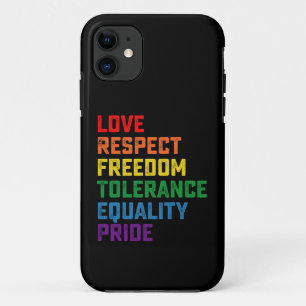 Liebe Respekt Freiheit Toleranz Gleichheit Stolz Case-Mate iPhone Hülle