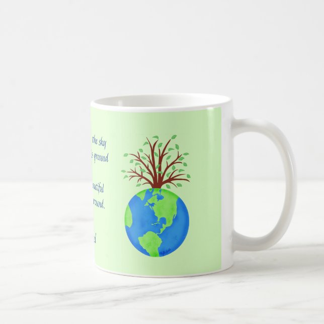 Liebe respektiert Gedicht und Kunstname Personalis Kaffeetasse (Rechts)