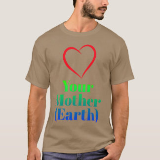 Liebe: Retro der Mutter Erde T-Shirt