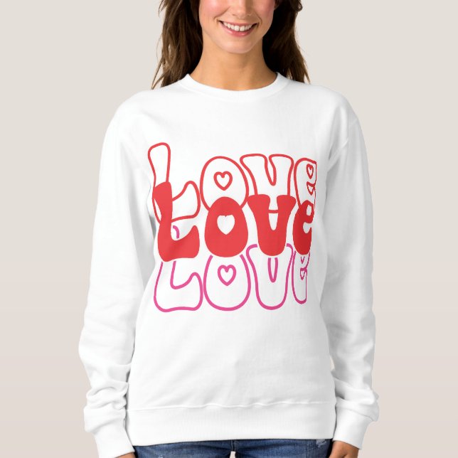 Liebe Retro Sweatshirt (Vorderseite)