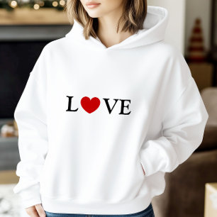 Liebe Rette uns Slogan White Hoodie