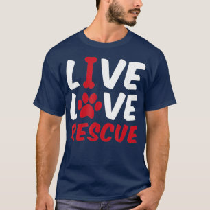 Liebe retten Dog Knochenkatze Paw T-Shirt