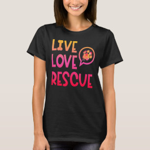 Liebe retten Wasserfarbe Dog Paw Tierheim T-Shirt