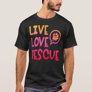 Liebe retten Wasserfarbe Dog Paw Tierheim T-Shirt