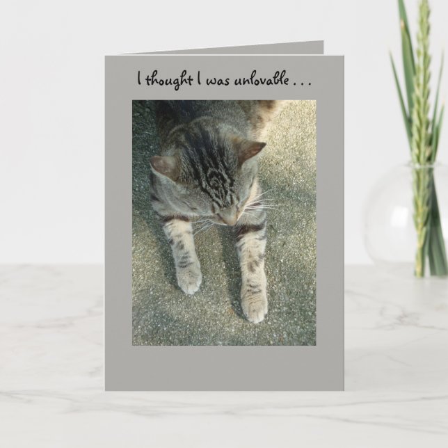 "Liebe rettet" Gruß-Karte Karte (Vorderseite)