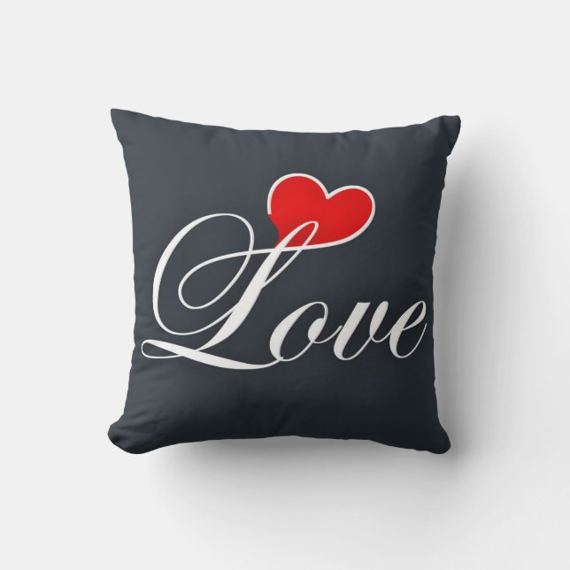 Liebe Reversible Decorative Kissen (Vorderseite)