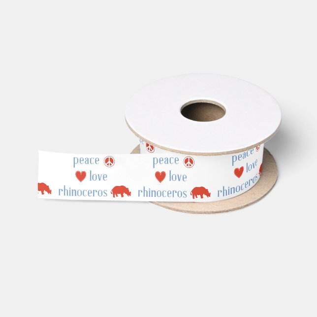 Liebe Rhinoceros Satinband (Spule)