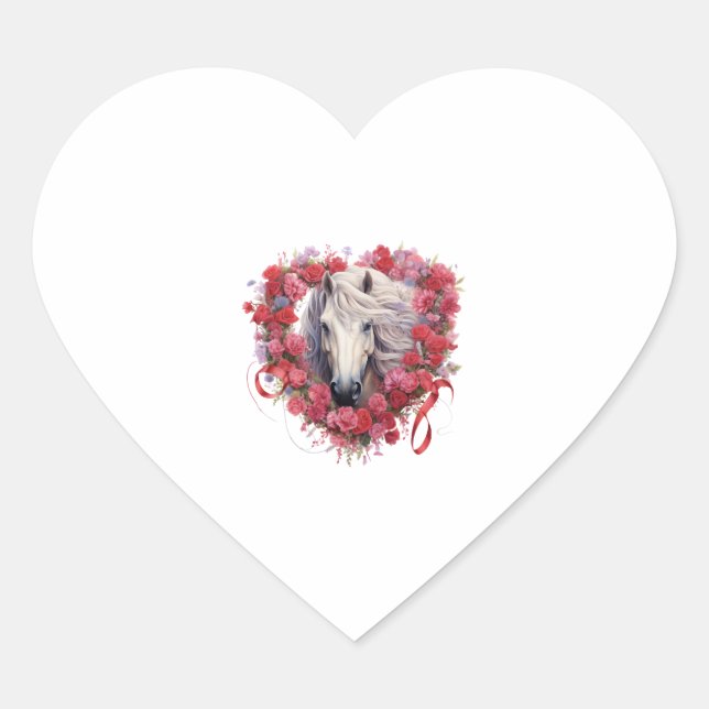 Liebe Ribbons Valentinstag Herz-Aufkleber (Vorderseite)