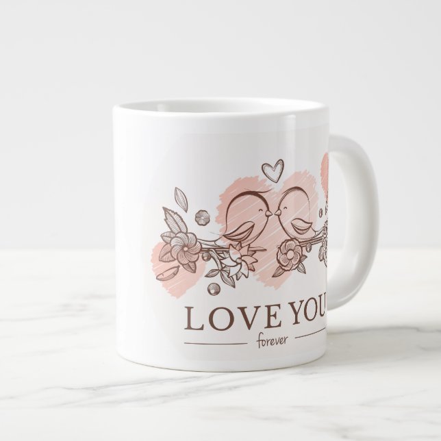 "Liebe-" riesige Tasse (Vorderseite Rechts)