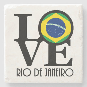 LIEBE Rio de Janeiro Steinuntersetzer
