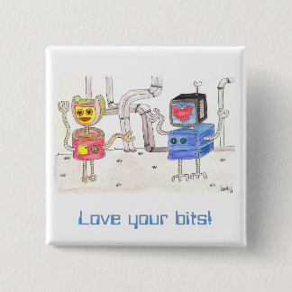 Liebe-Roboter Button