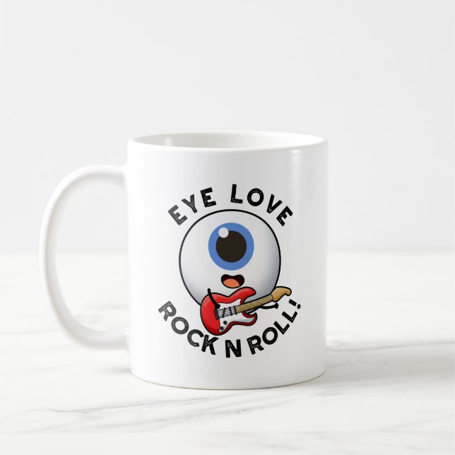 Liebe Rock and Roll Funny Eyeball Puff Kaffeetasse (Links)
