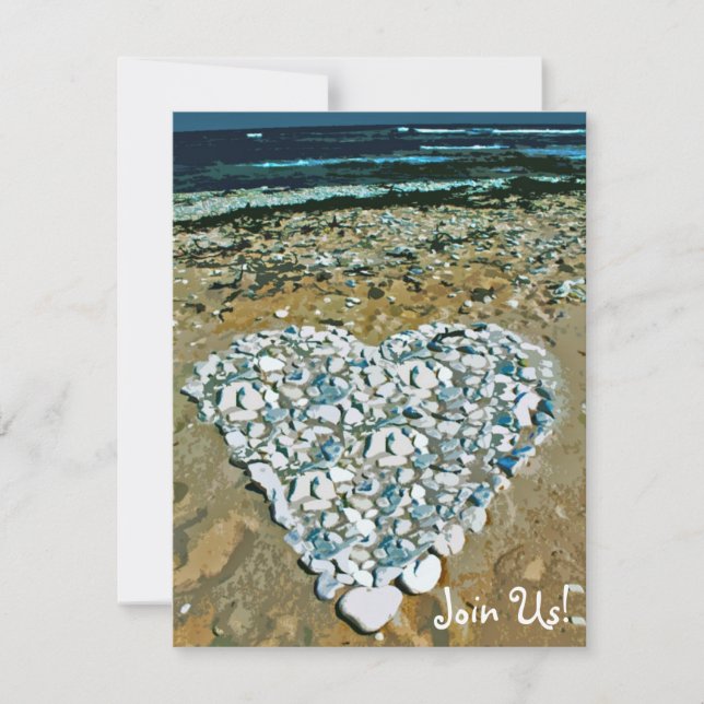 Liebe Rocks Hochzeitsempfang Einladung (Vorderseite)