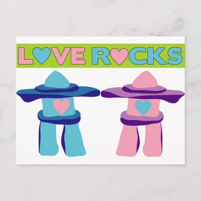 Liebe Rocks Postkarte (Vorderseite)