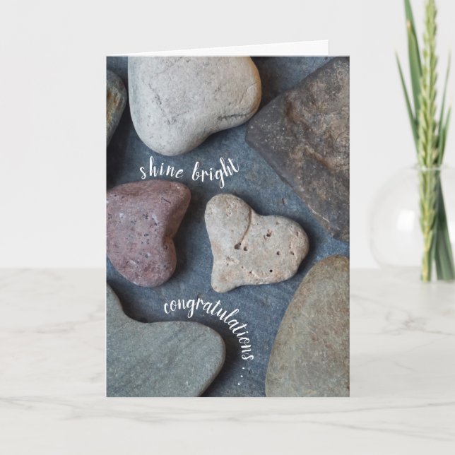 Liebe Rocks Shine Bright Herzlichen Glückwunsch Karte (Vorderseite)