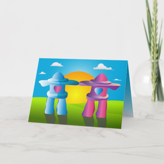 Liebe Rocks Verlobung Ankündigung (Vorderseite)