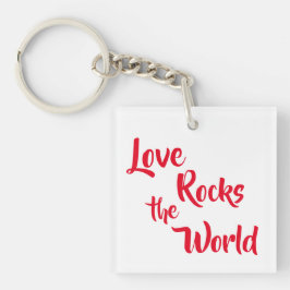 "Liebe rockt die Welt" Schlüsselkette Schlüsselanhänger