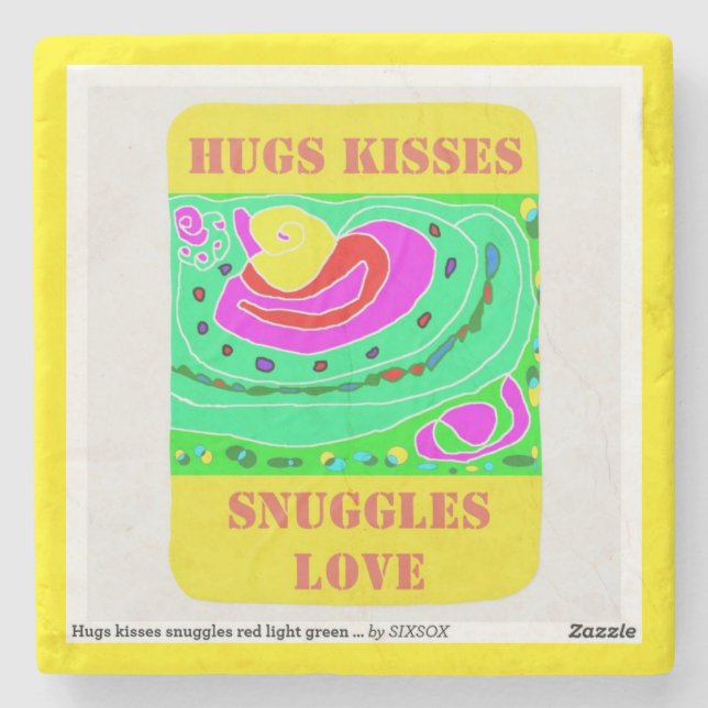 LIEBE ROMANCE WELCOME ZUHAUSE STEINUNTERSETZER (Vorderseite)