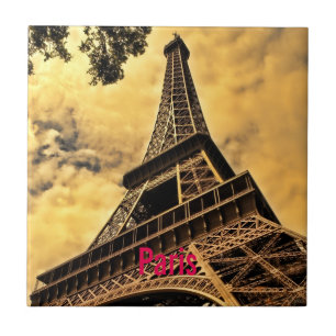 Liebe & Romantik Stadt Paris Eiffelturm Frankreich Fliese