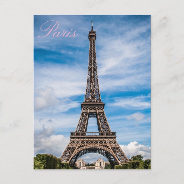 Liebe & Romantik Stadt Paris Eiffelturm Frankreich Postkarte (Vorderseite)