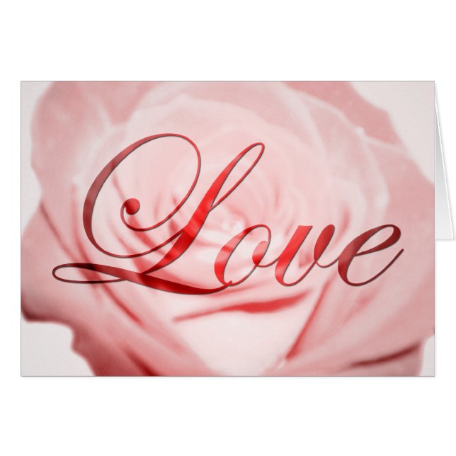 Liebe: Rosa Blume: (Vorderseite (Horizontal))
