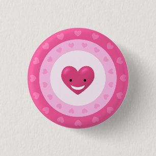 Liebe Rosa Button