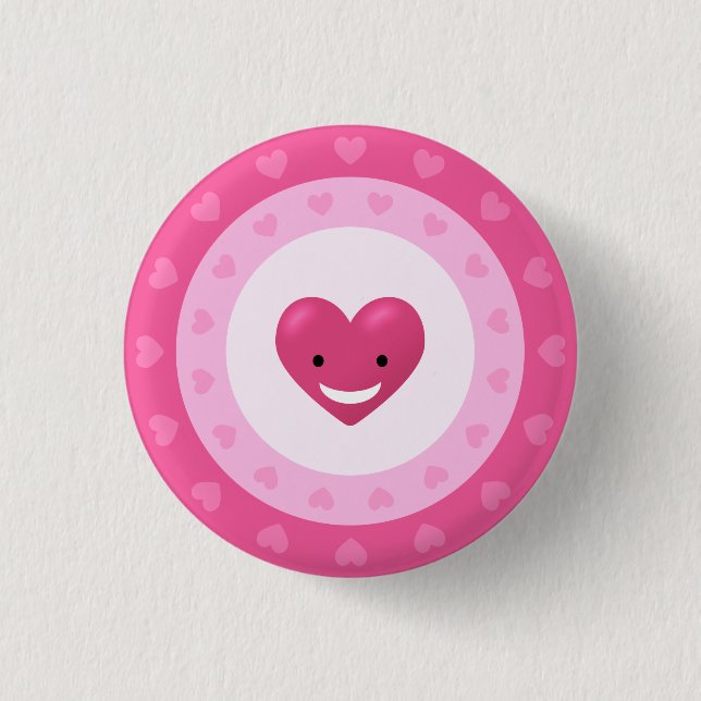 Liebe Rosa Button (Vorderseite)