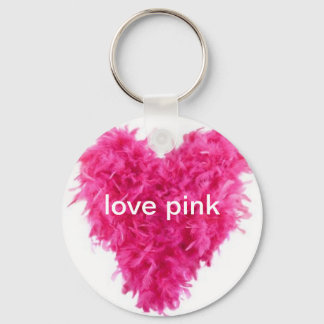 Liebe Rosa Feder mit Schlüsselanhänger